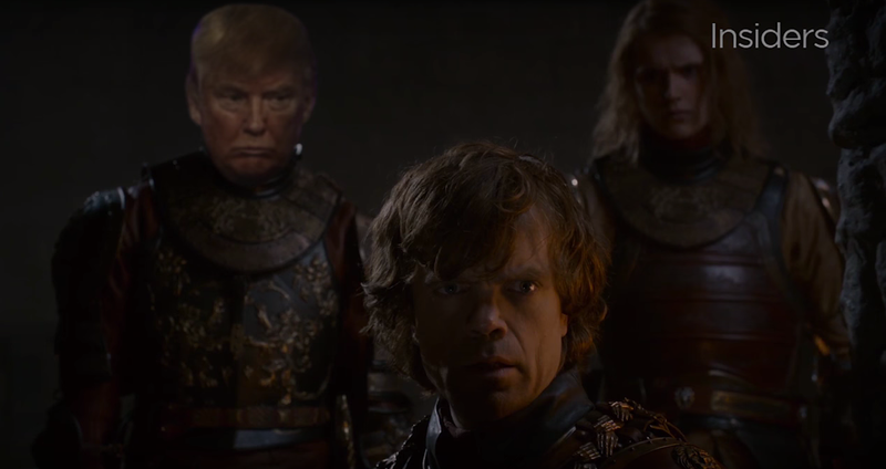 Illustration for article titled Donald Trump walks The Wall in this Game Of Thrones mashup